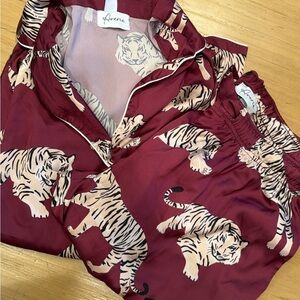 Averie Tiger Print Pajama Set